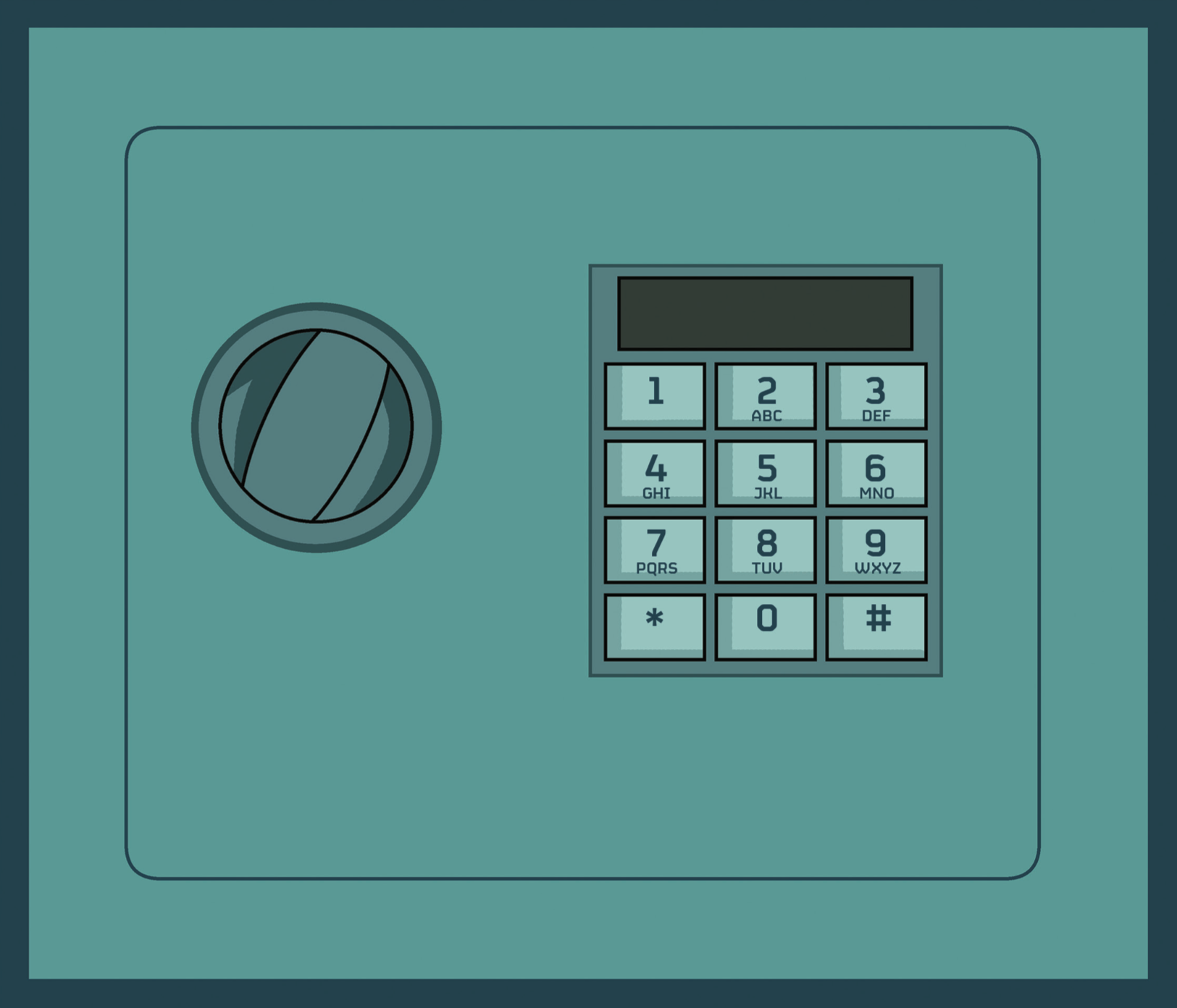 Safe with a numeric keypad